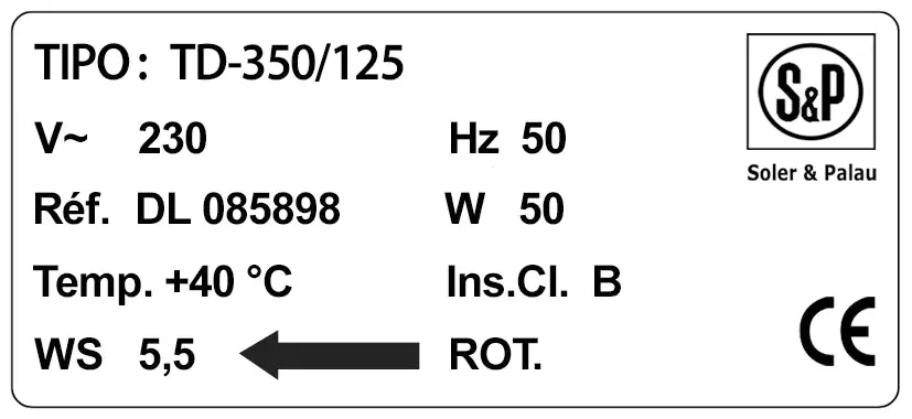 6194000270-VENTILATEUR SP MIXVENT TD350/125T 2