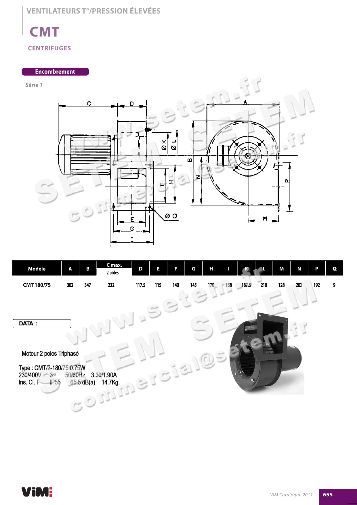 6194000581-VENTILATEUR SP CMT/2.180/75 1CV