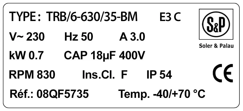6194000692-VENTILATEUR SP TRB/6.630/35.BME3C 2