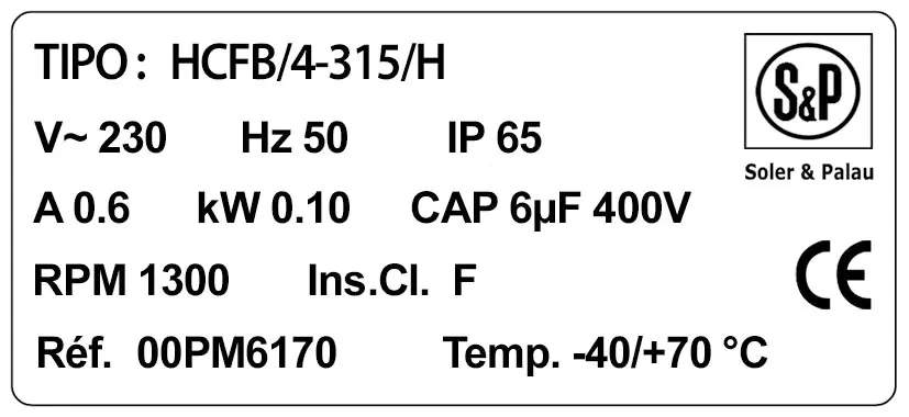 6194000734-VENTILATEUR SP HCFB/4.315/HA 2