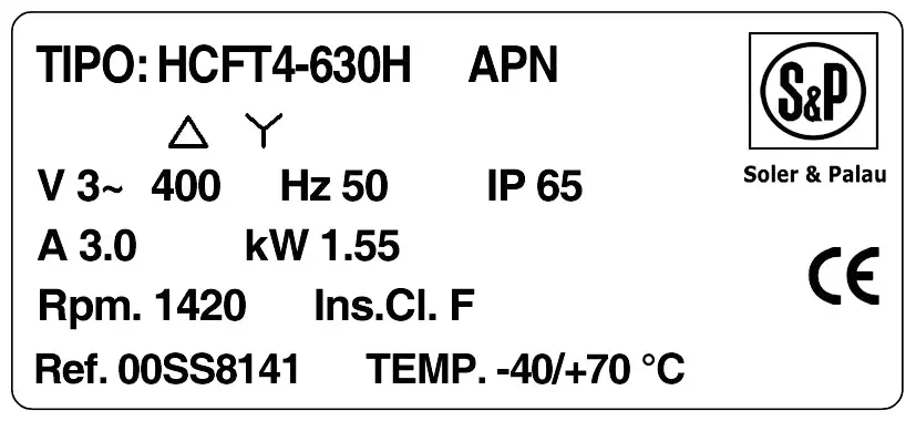 6194000800-VENTILATEUR SP HCFT/4.630/HAPN 2