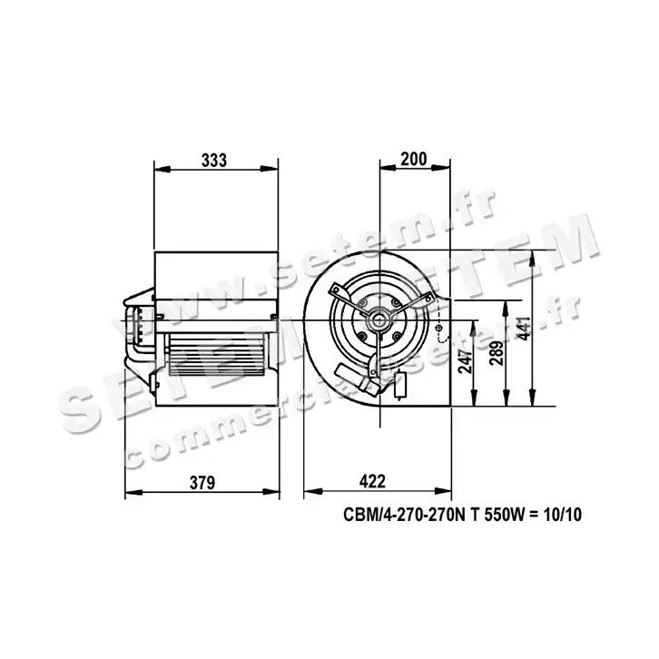 6194001005-VENTILATEUR SP CBM/4.270/270NT 550W +BB *5128471900* 3