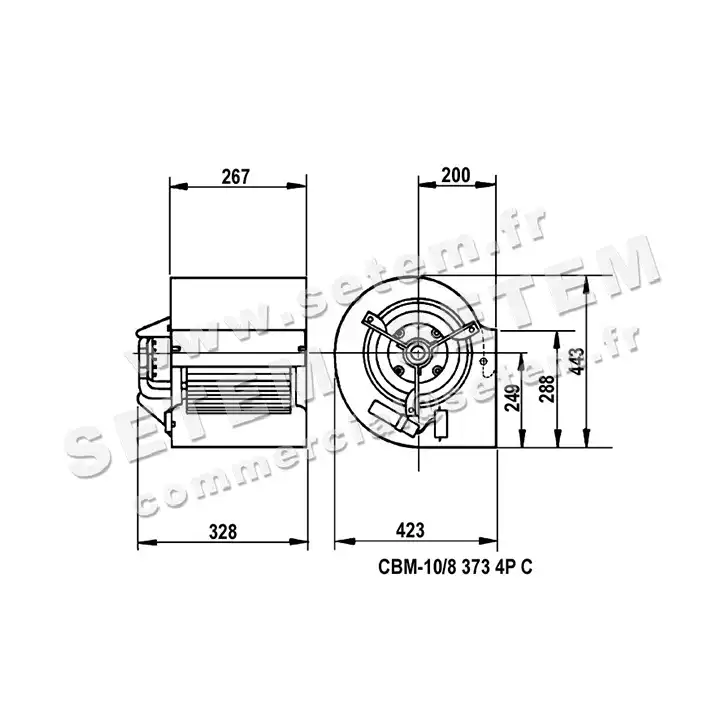 6194001013-VENTILATEUR SP CBM10/8.373.4P.C *5128455200* 2