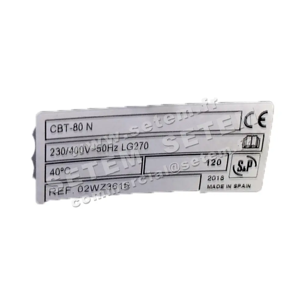 6194001433-VENTILATEUR SP CBT80N 0.37KW 2P T230/400V LG 270° 2