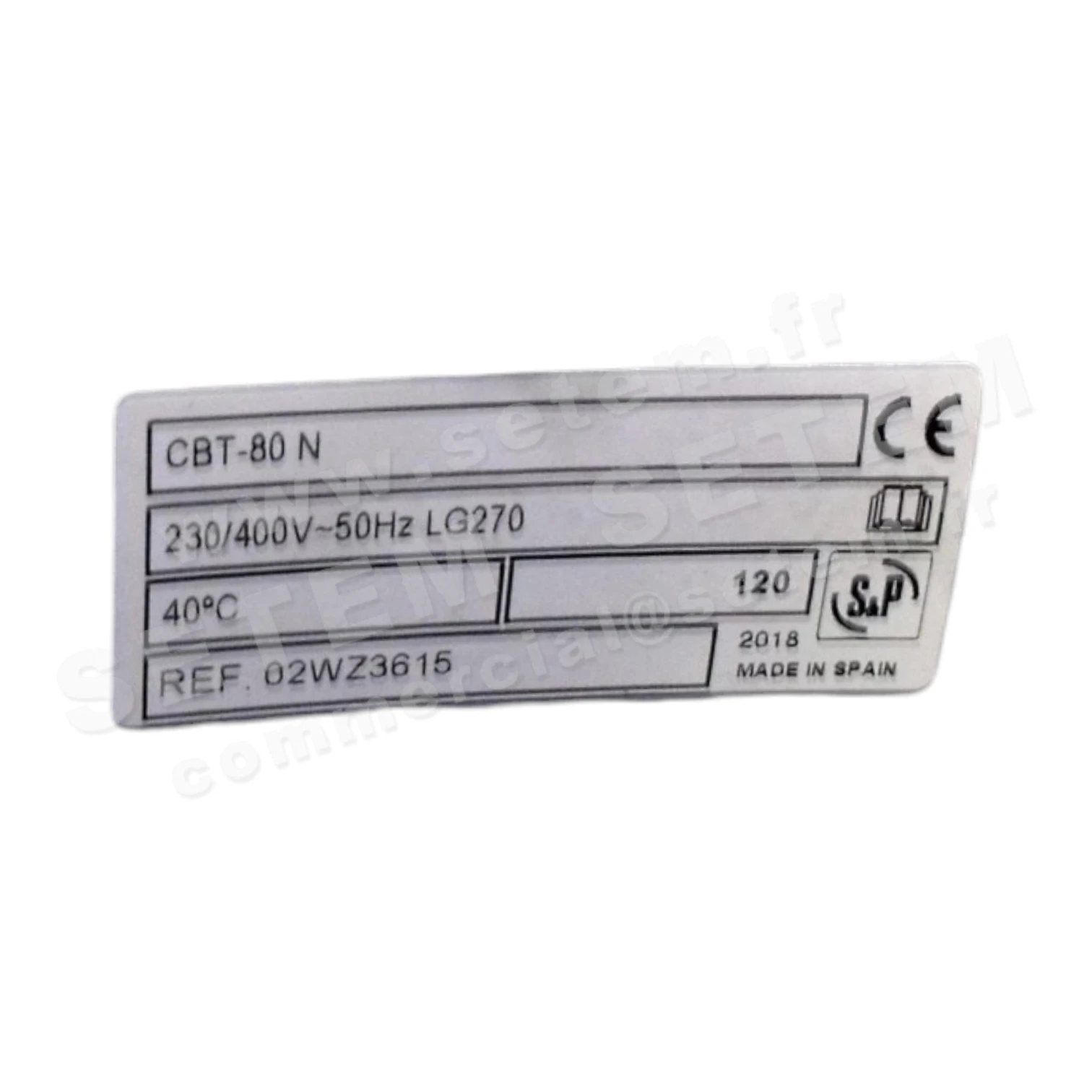 6194001433-VENTILATEUR SP CBT80N 0.37KW 2P T230/400V LG 270° 3