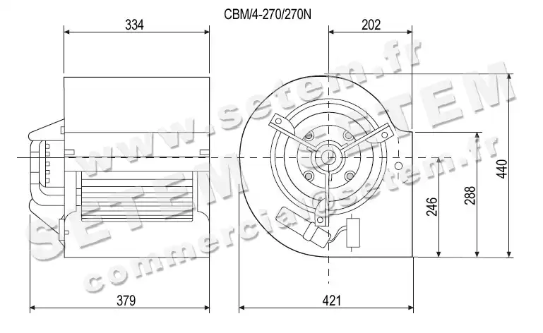 6194001510-VENTILATEUR SP CBM/4.270/270N 550W 4P M230V MAB/4.580R *5128071700* 2