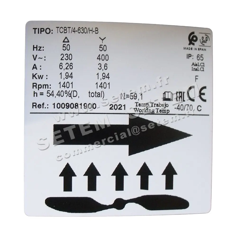6194001523-VENTILATEUR SP TCBT/4.630/HB 6