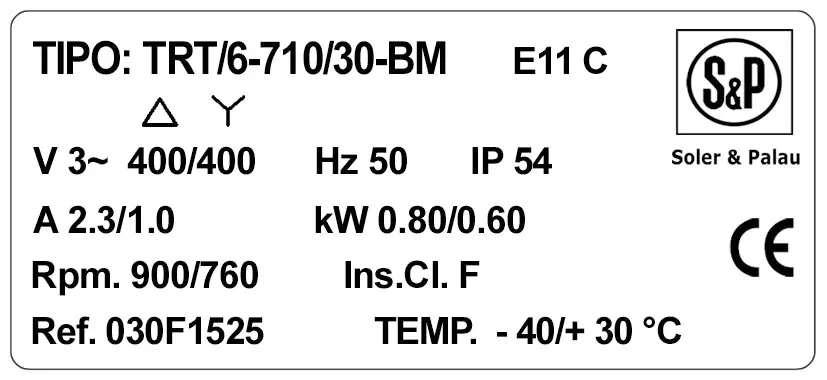 6194002625-VENTILATEUR S&P TRT/6.710/30.BME11C 2
