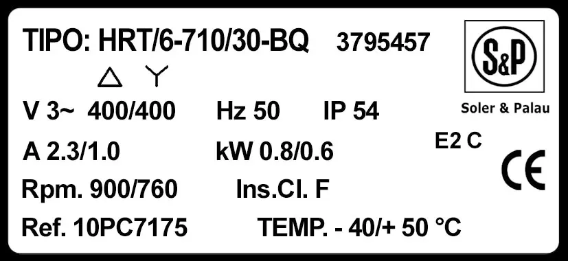 6194004091-VENTILATEUR S&P HRT/6.710.30BQE2C "3795457" 2