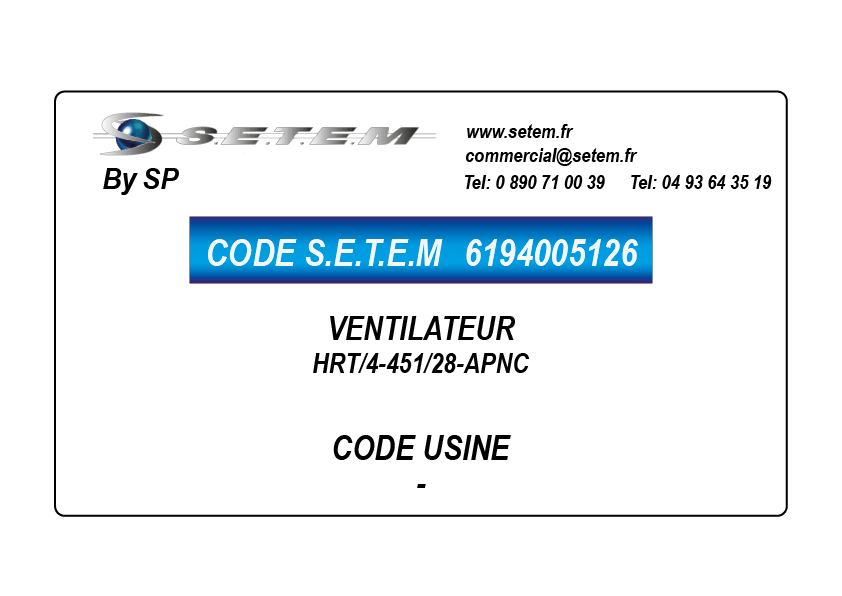 VENTILATEUR HRT/4-451/28-APNC