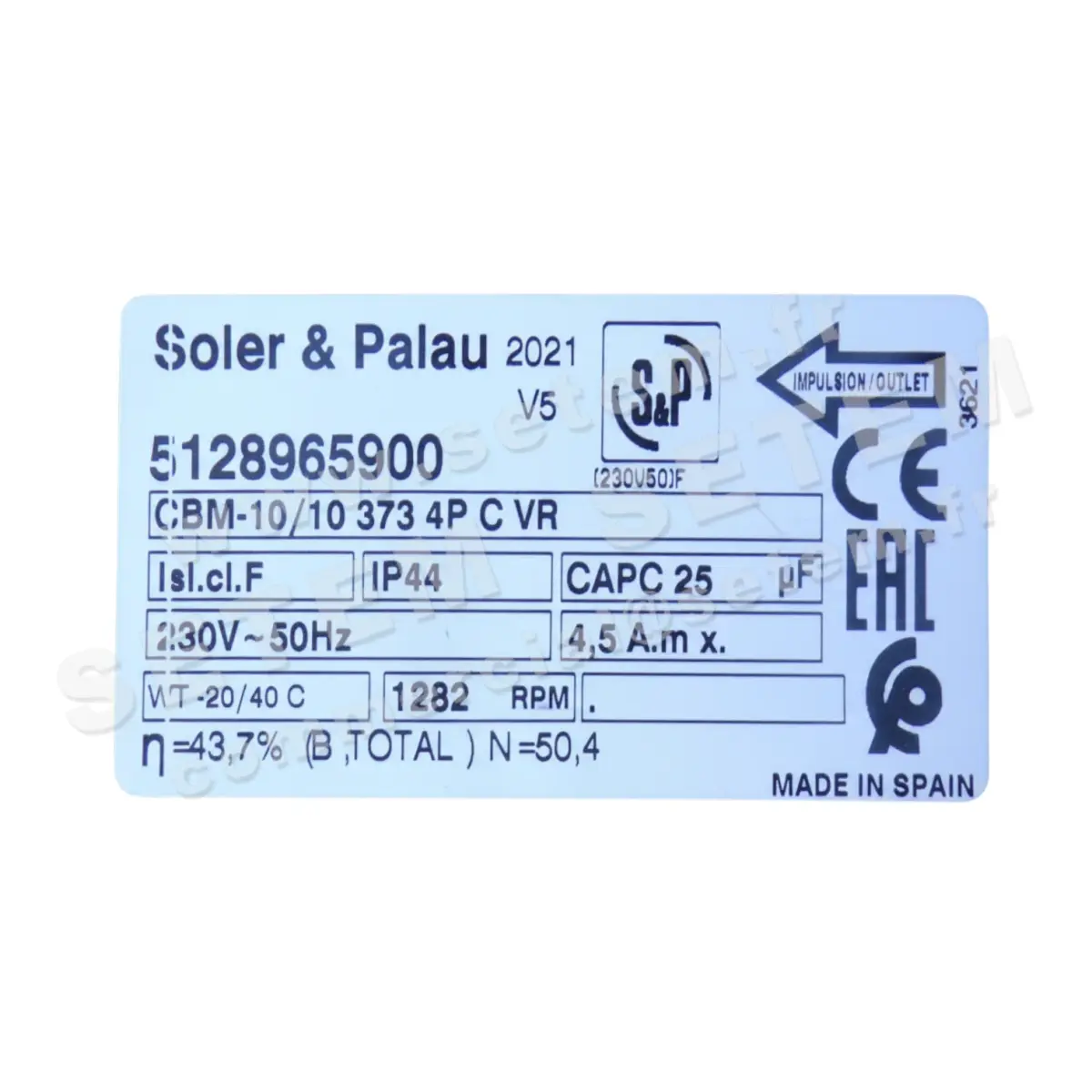 6194005263-VENTILATEUR SP CBM-10/10 373W 4P M230V 1V *5128965900* 2