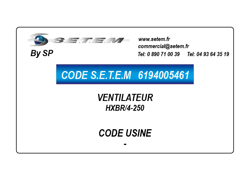 VENTILATEUR HXBR/4-250