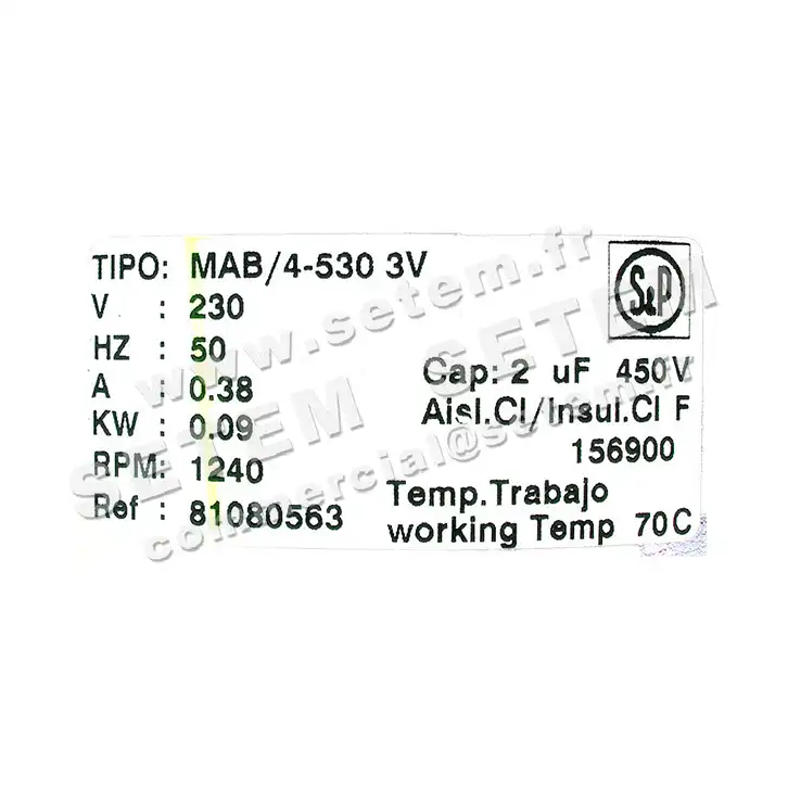 6194005863-MOTEUR SP MAB/4.530/3V 90W 4P M230V 3V *156900* 3