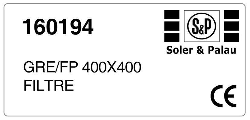 6194005991-FILTRE SP POUR GRE/FP400X400 2
