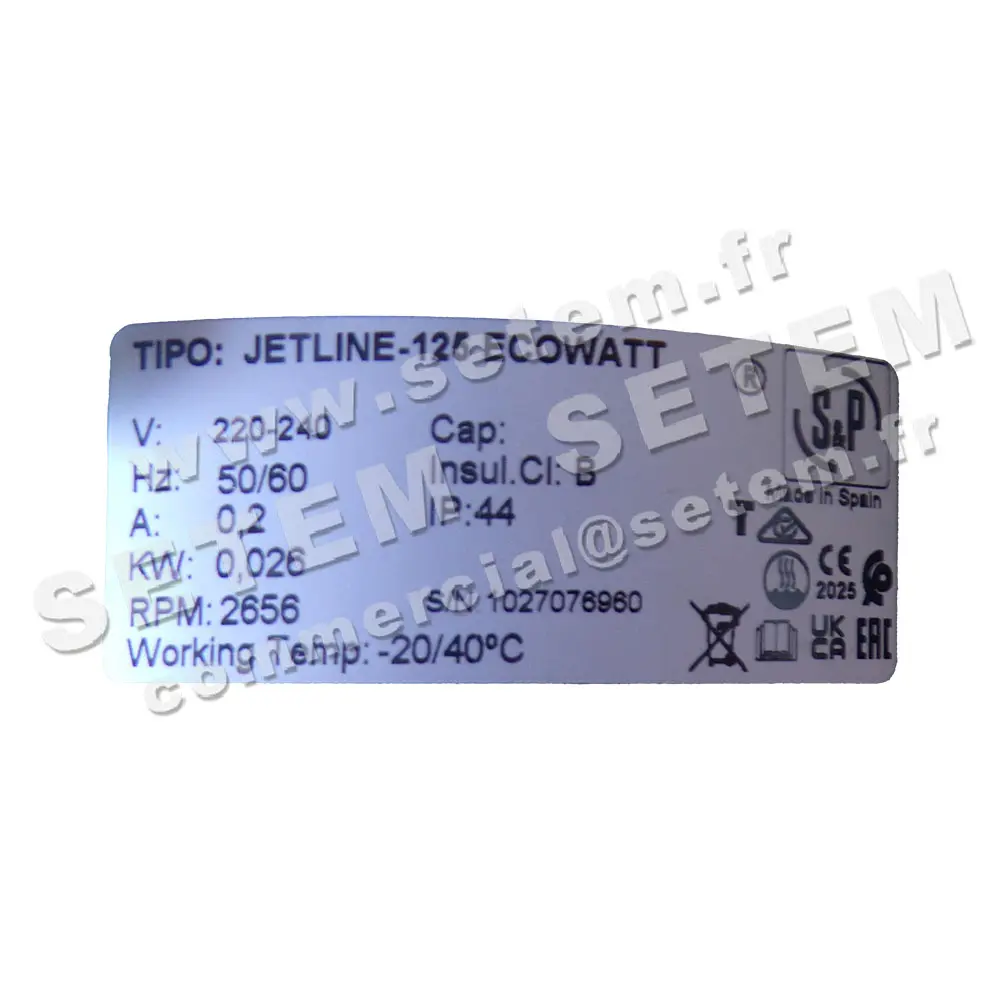 6194006003-VENTILATEUR SP JETLINE-125 ECOWATT