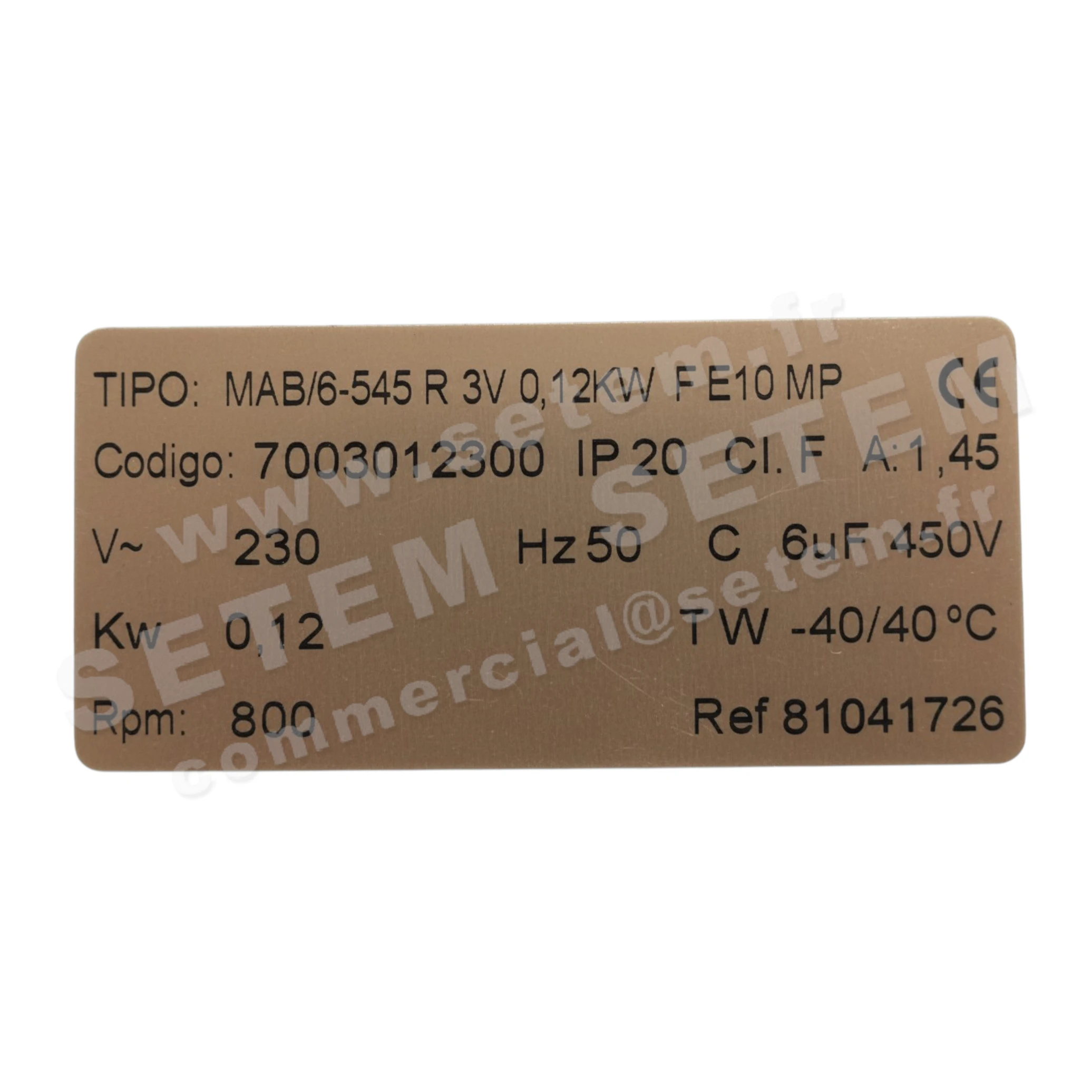 6194009123-MOTEUR SP MAB/6.545R3V *7003012300* 2