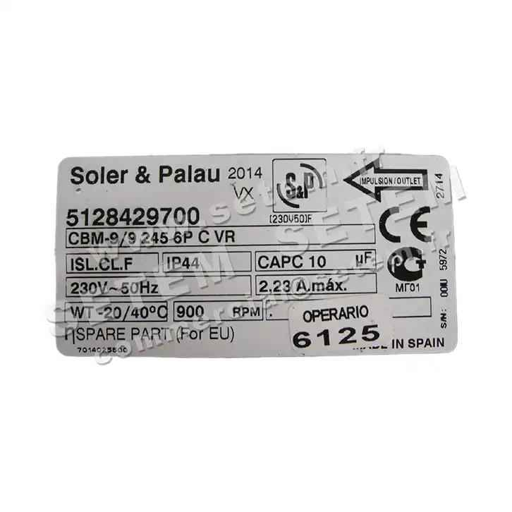 6194009700-VENTILATEUR SP CBM9/9 245 6P CVR *5128429700* 2
