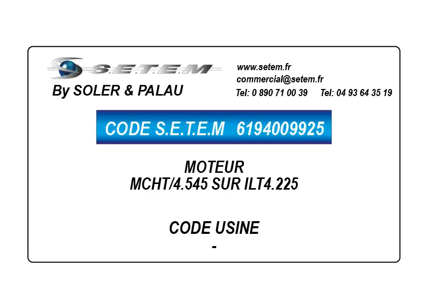 6194009925-MOTEUR SP MCHT/4.545 SUR ILT4.225