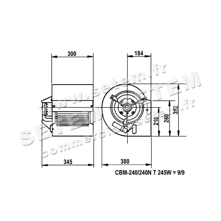 6194009997-VENTILATEUR SP CBM.240/240NT 245W 6P M230V 1V YDK250.6 *5128429700* 2