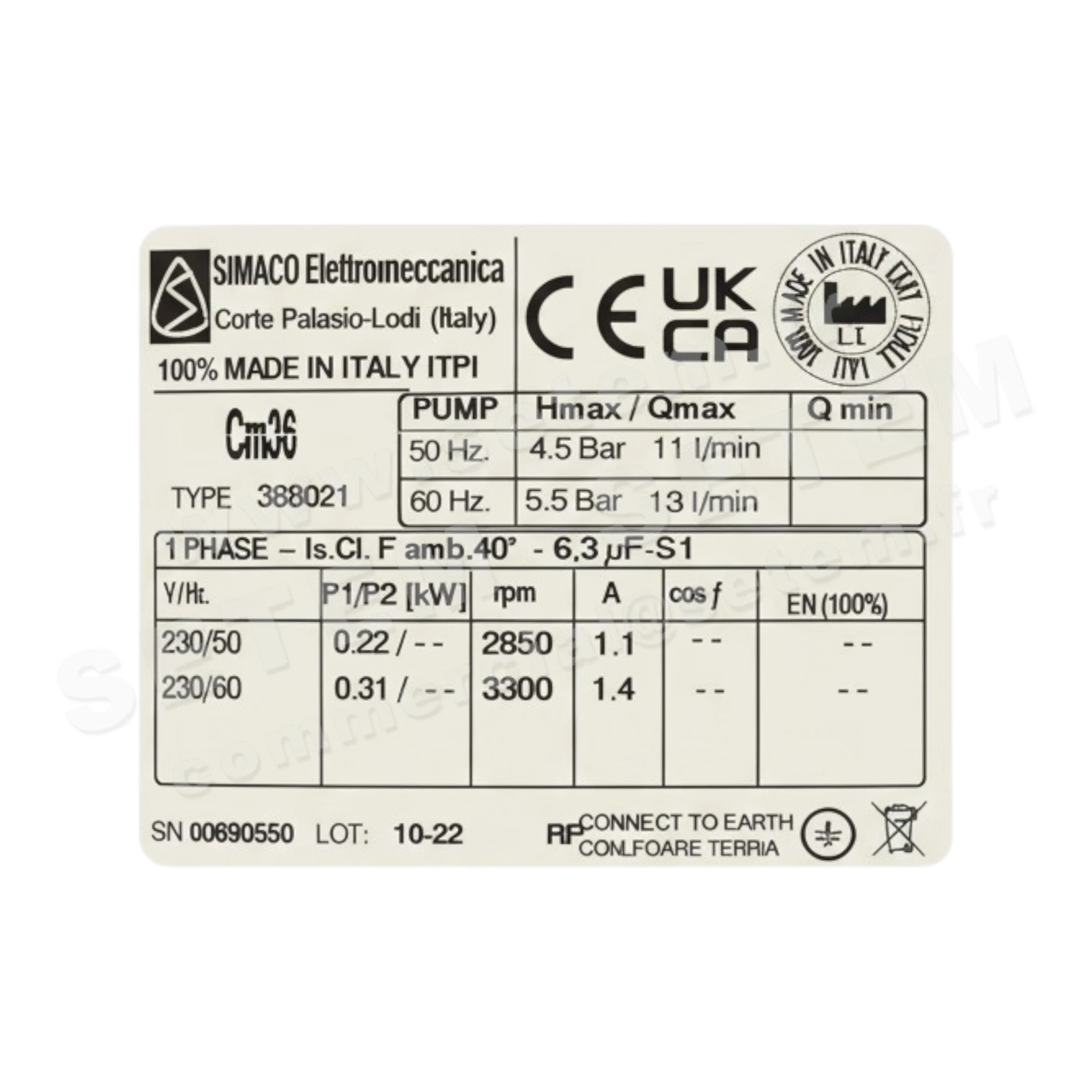 POMPE CM36 *368021*