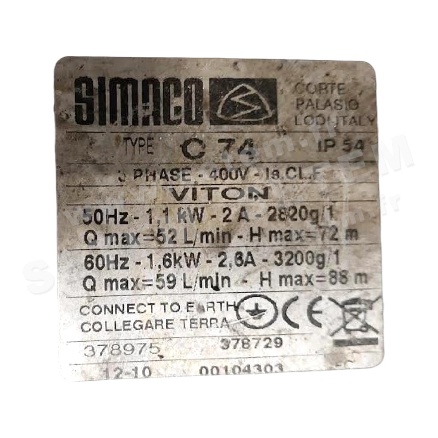 6200005114-POMPE SIMACO C74 *378729* 2