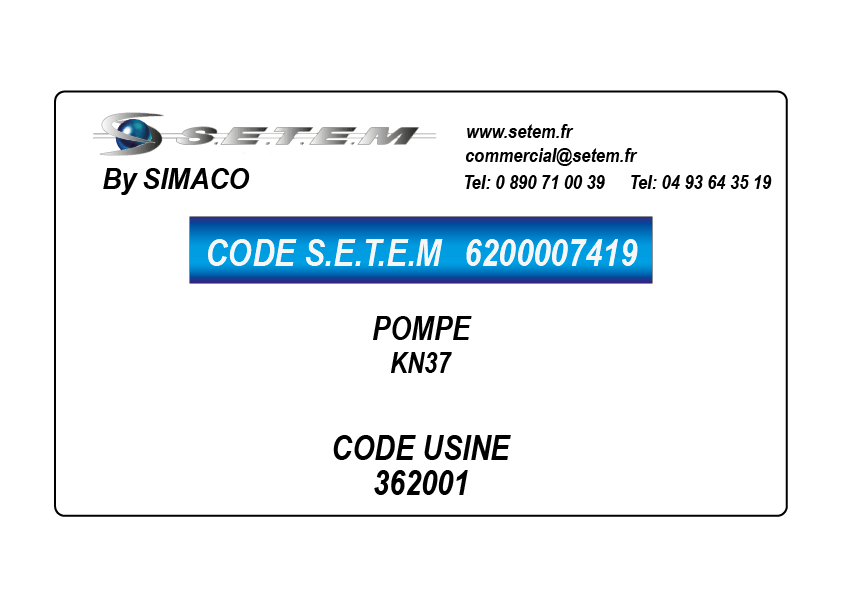 POMPE KN37 *362001* 2
