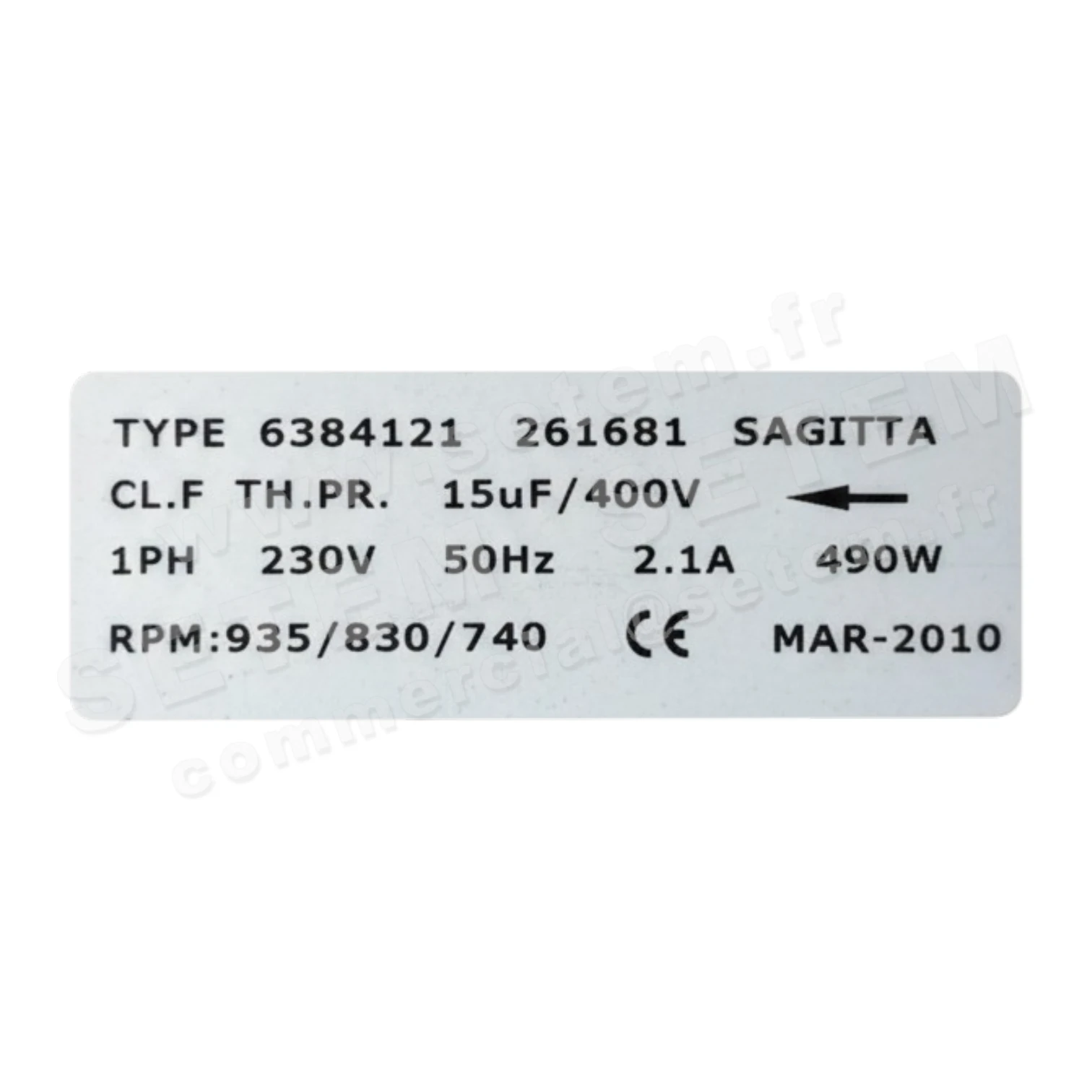 6212003006-MOTEUR SAGITTA 6384121 "261681"