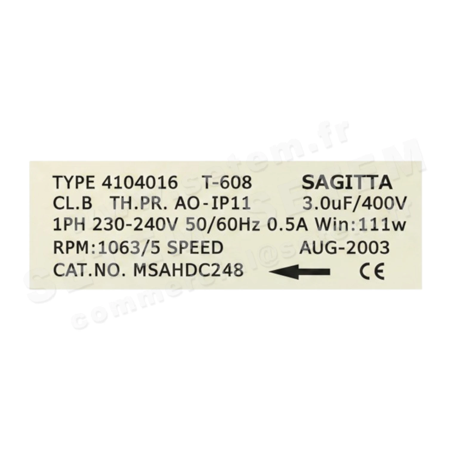 6212005223-MOTEUR SAGITTA 4104016 T60