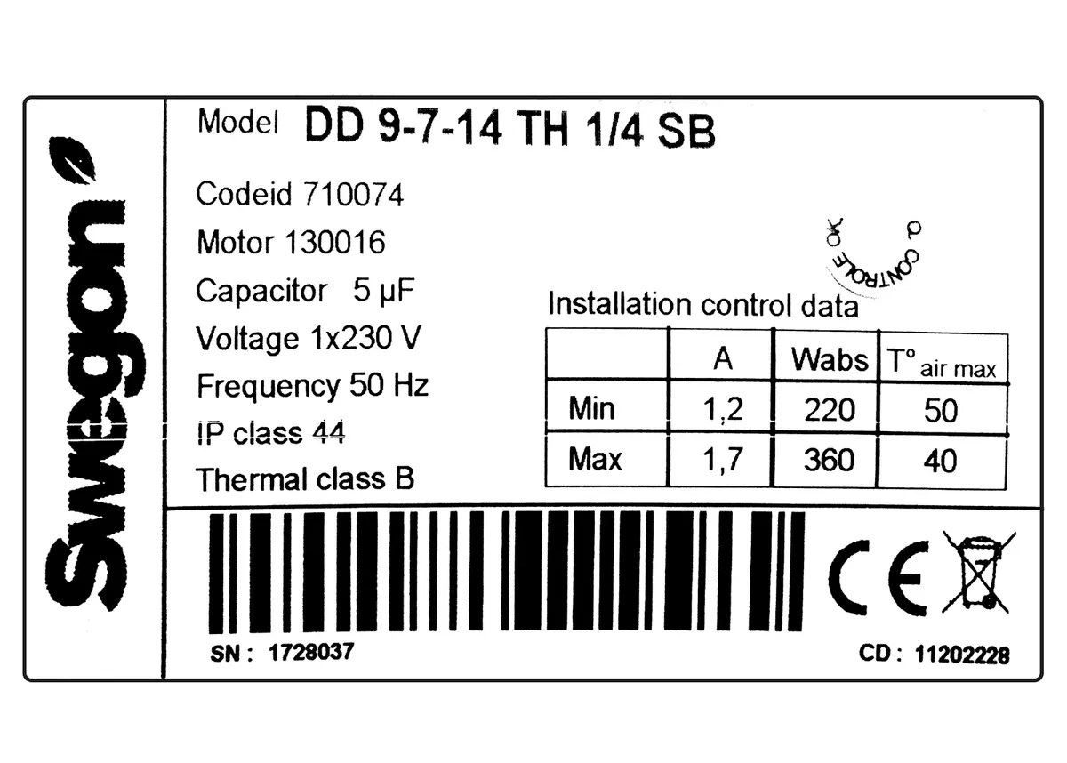 6215500069-VENTILATEUR SWEGON DD9.7.14.TH.1/4.SB *710074* 3