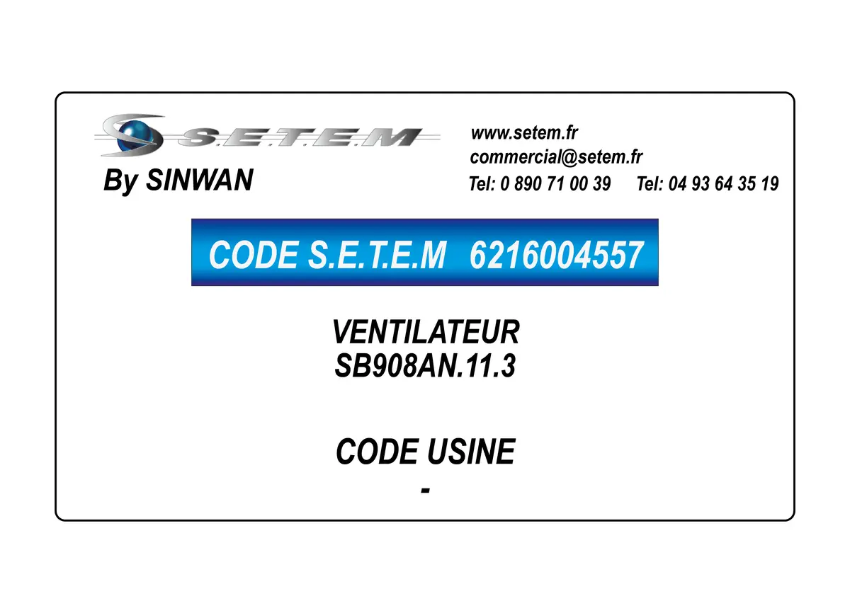 6216004557-VENTILATEUR SINWAN SB908AN.11.3