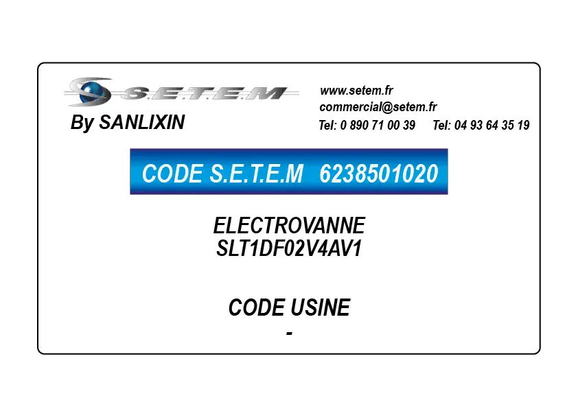 6238501020-ELECTROVANNE SANLIXIN SLT1DF02V4AV1
