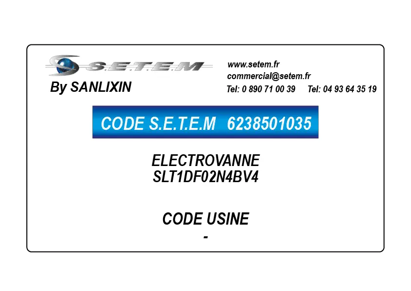 6238501035-ELECTROVANNE SANLIXIN SLT1DF02N4BV4