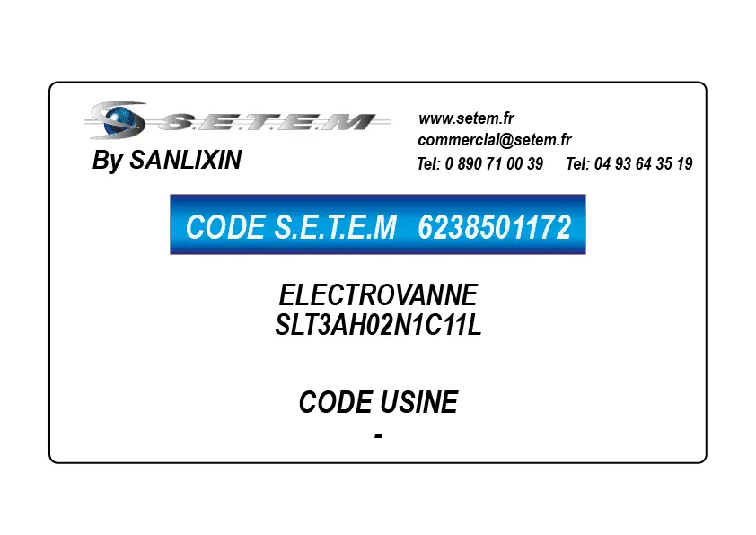 6238501172-ELECTROVANNE SANLIXIN SLT3AH02N1C11L