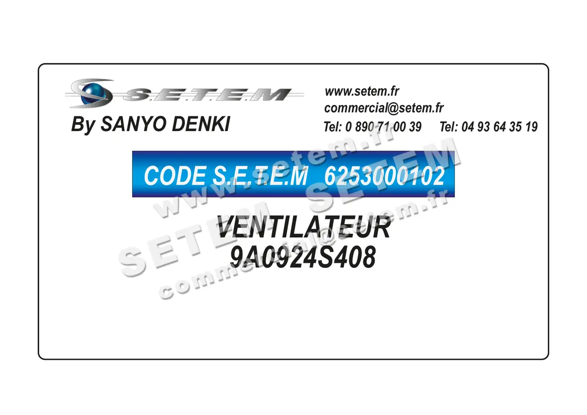 6253000102-VENTILATEUR SANYODENKI 9A0924S408