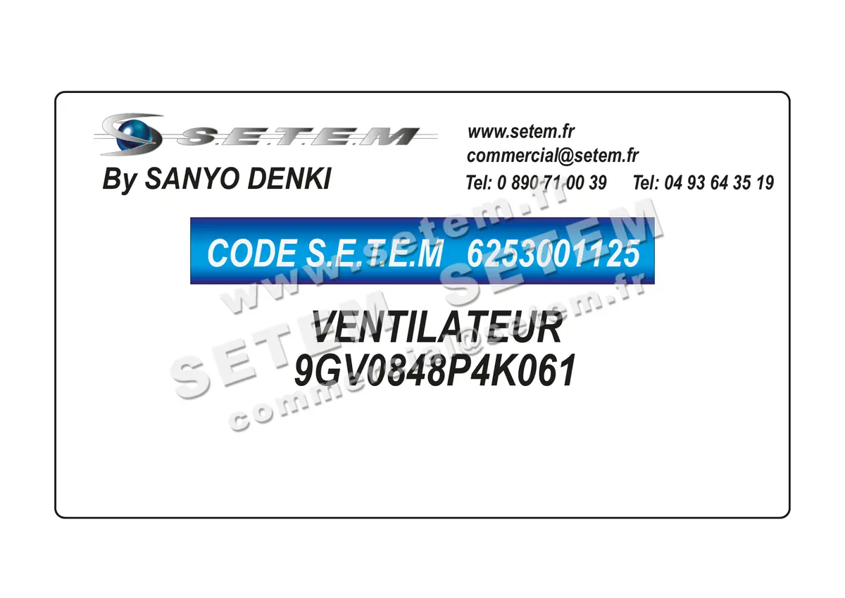 6253001125-VENTILATEUR SANYODENKI 9GV0848P4K061