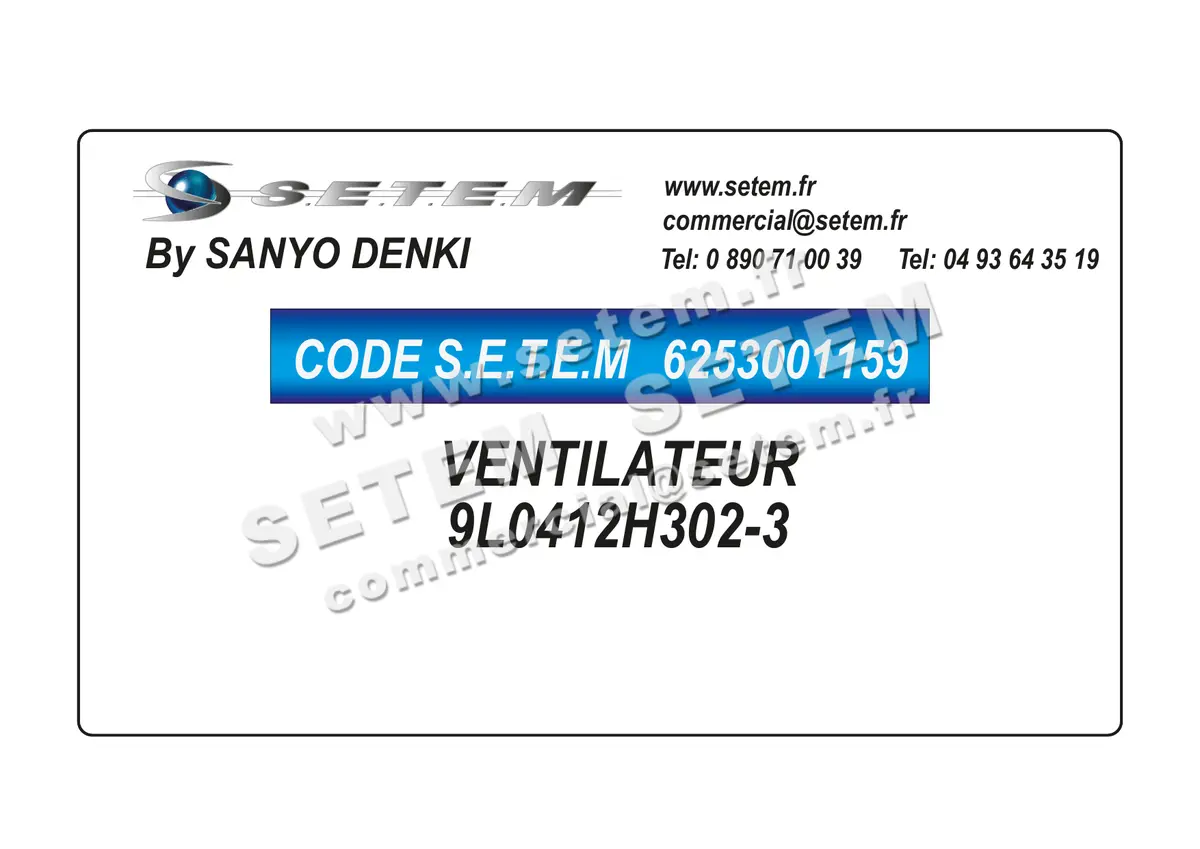 6253001159-VENTILATEUR SANYODENKI 9L0412H302-3