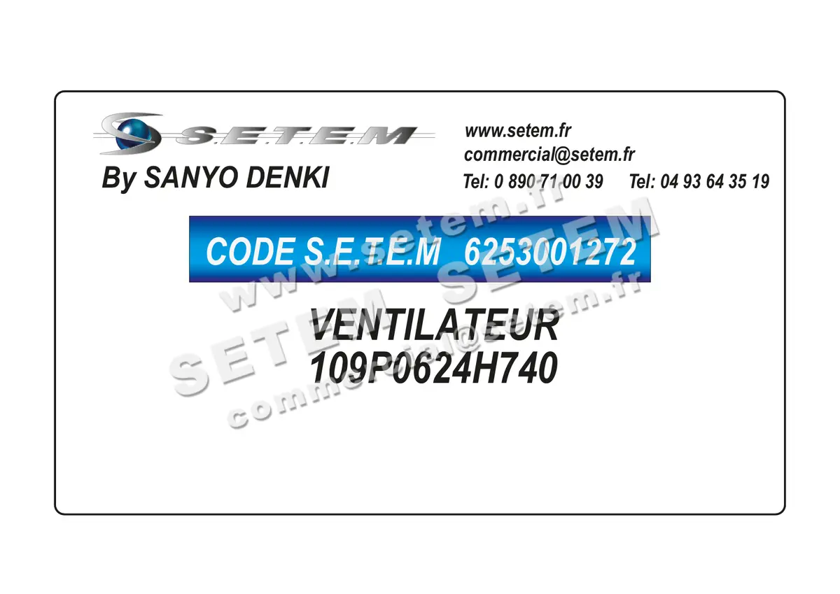 6253001272-VENTILATEUR SANYODENKI 109P0624H740