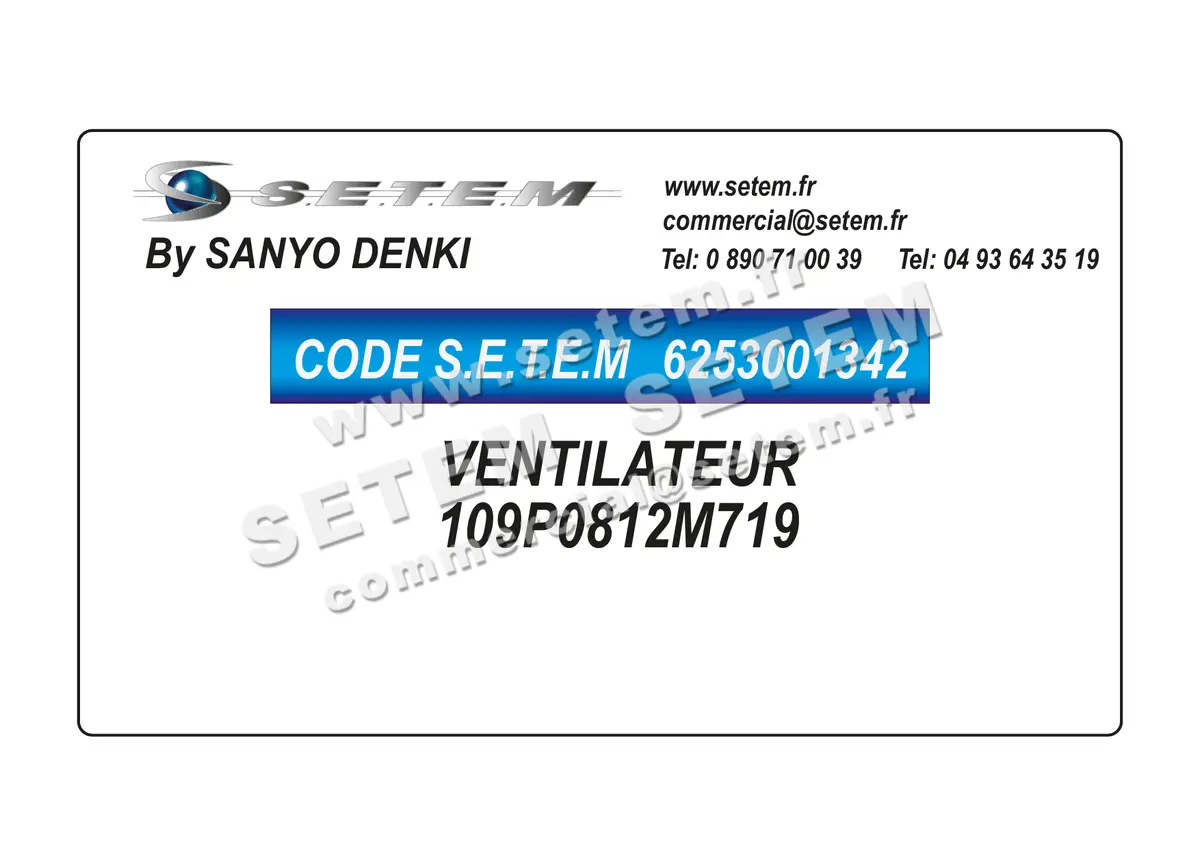 6253001342-VENTILATEUR SANYODENKI 109P0812M719