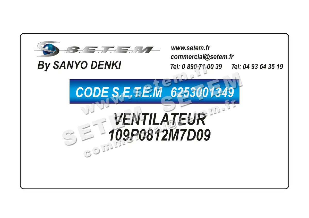 6253001349-VENTILATEUR SANYODENKI 109P0812M7D09