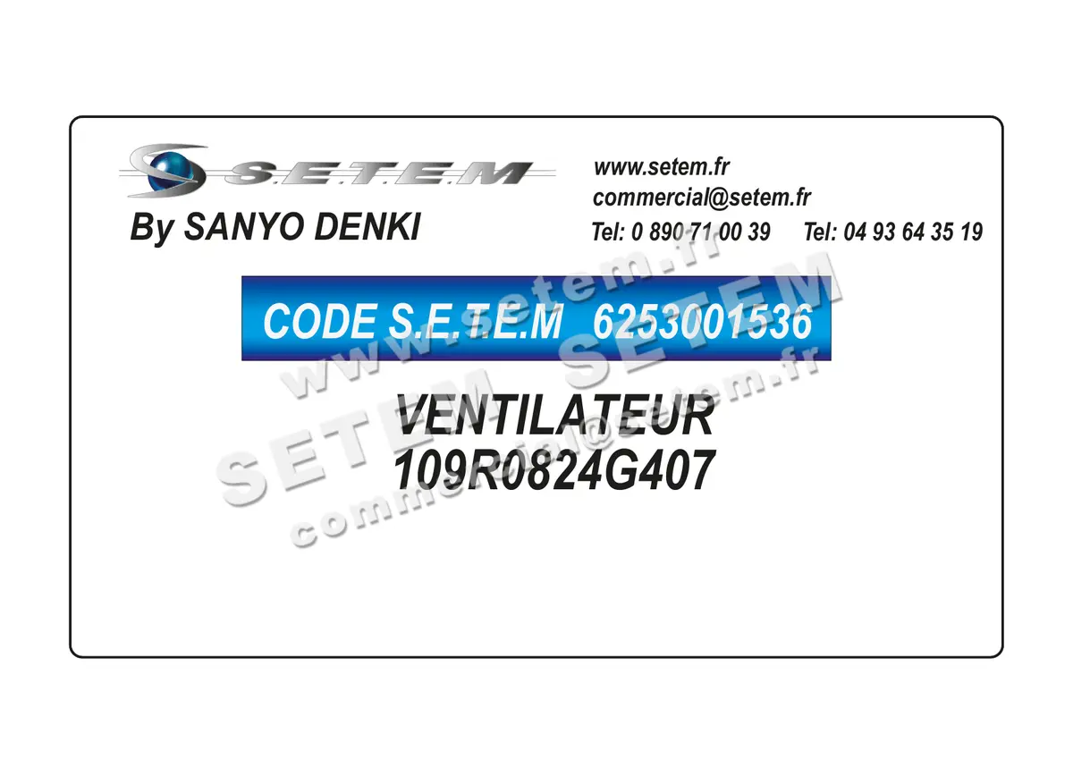 6253001536-VENTILATEUR SANYODENKI 109R0824G407