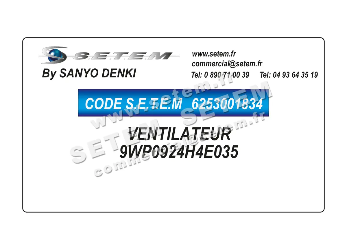 6253001834-VENTILATEUR SANYODENKI 9WP0924H4E035