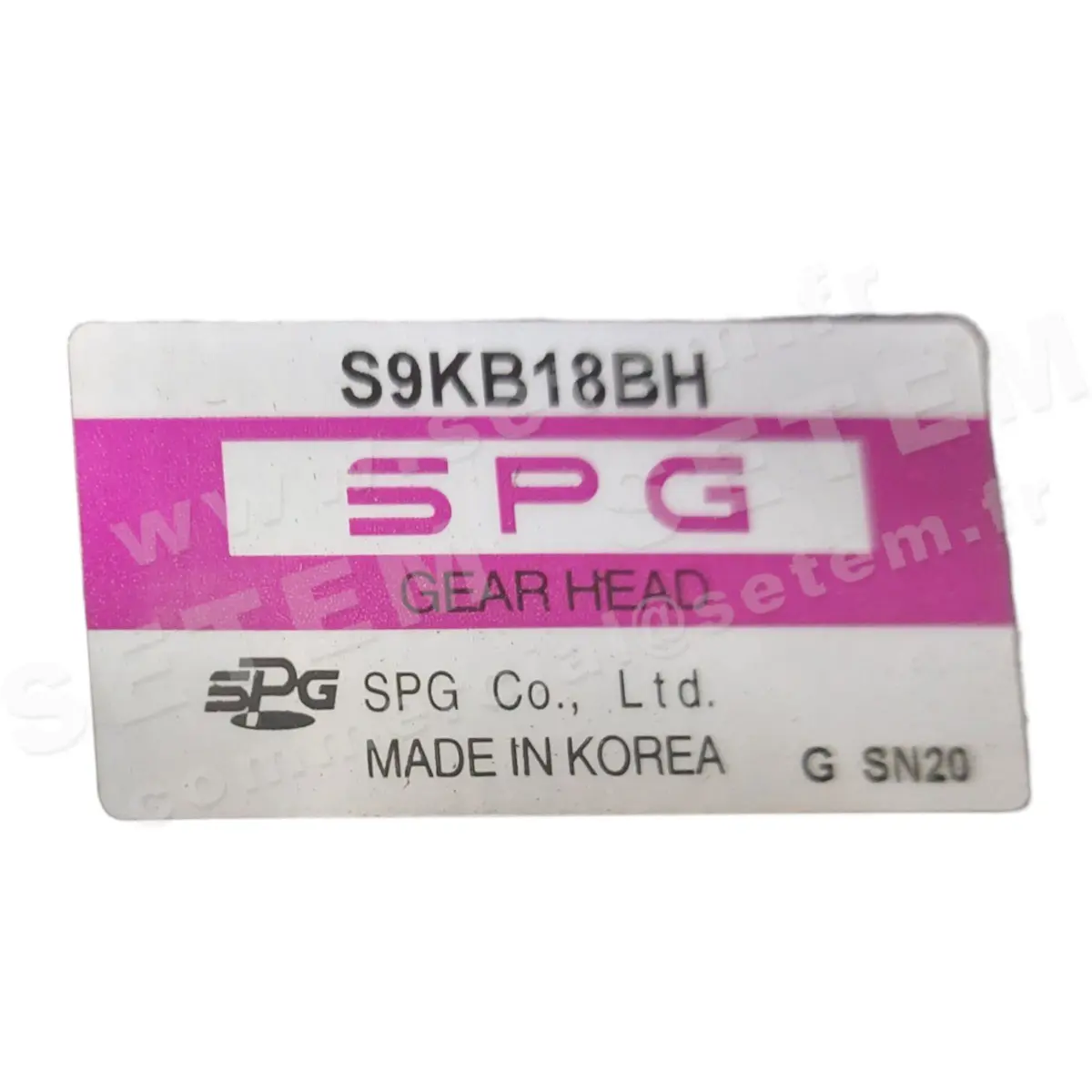 6263001845-TETE D'ENGRENAGE SPG S9KB18BH