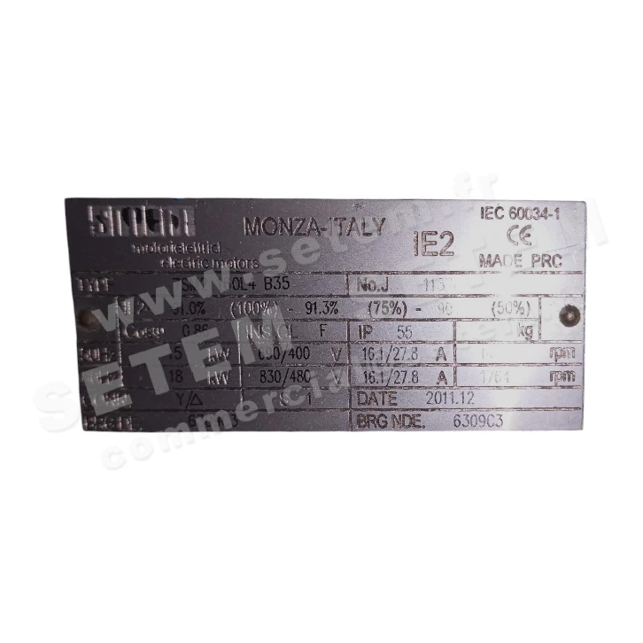 MOTEUR 15KW 4P T400/690V HA160 B35 7SM2 160L4