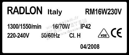 6329000160-MOTEUR TEDDINGTON RM 16W M230V 3