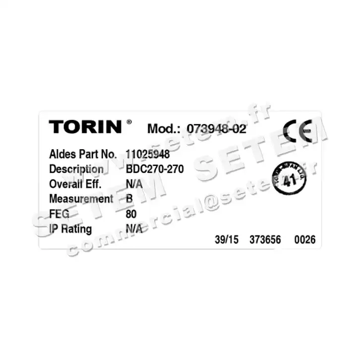 6345000010-VENTILATEUR TORIN BDC270.270 "11025948" *073948.02* 2