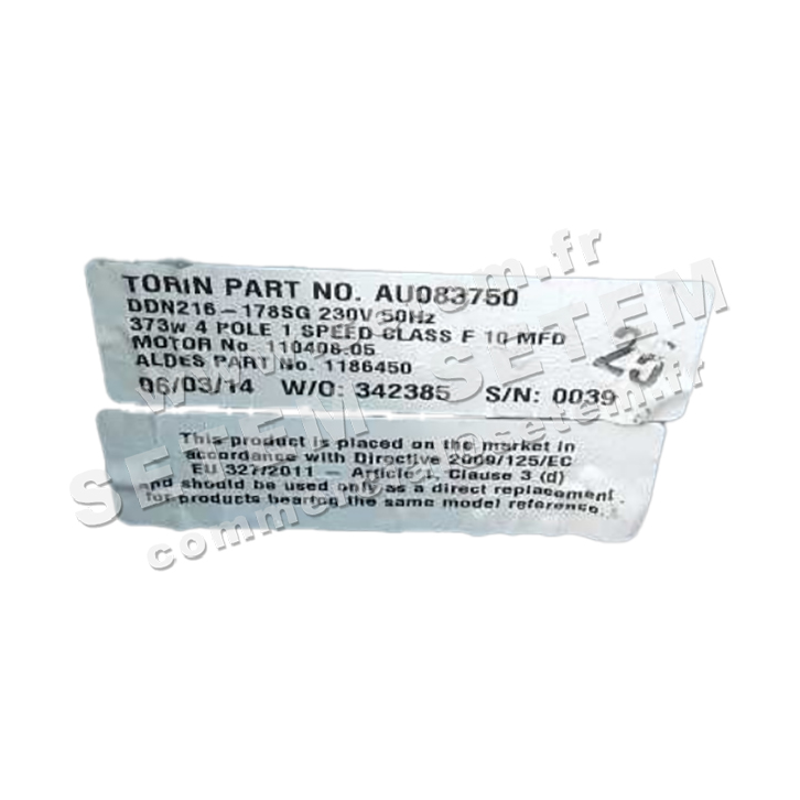 6345002552-VENTILATEUR TORIN DDN216-178SG 11040805 "1186450" *AU083750* 3