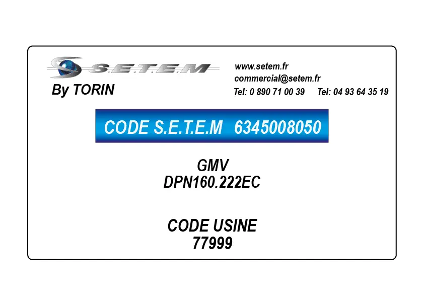 6345008050-GMV TORIN DPN160.222EC *77999*