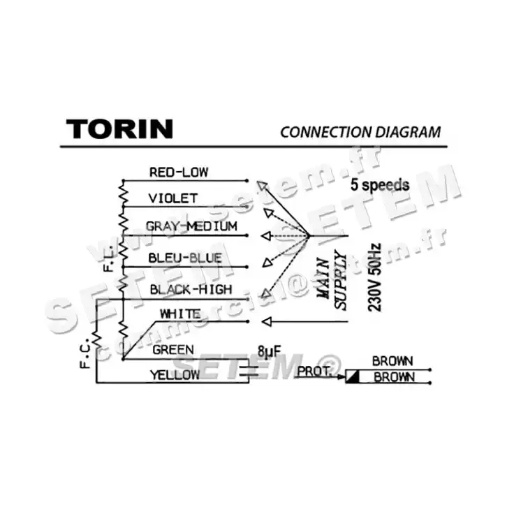 6345009947-VENTILATEUR TORIN DDC241.181 "00972118" *77242* 3