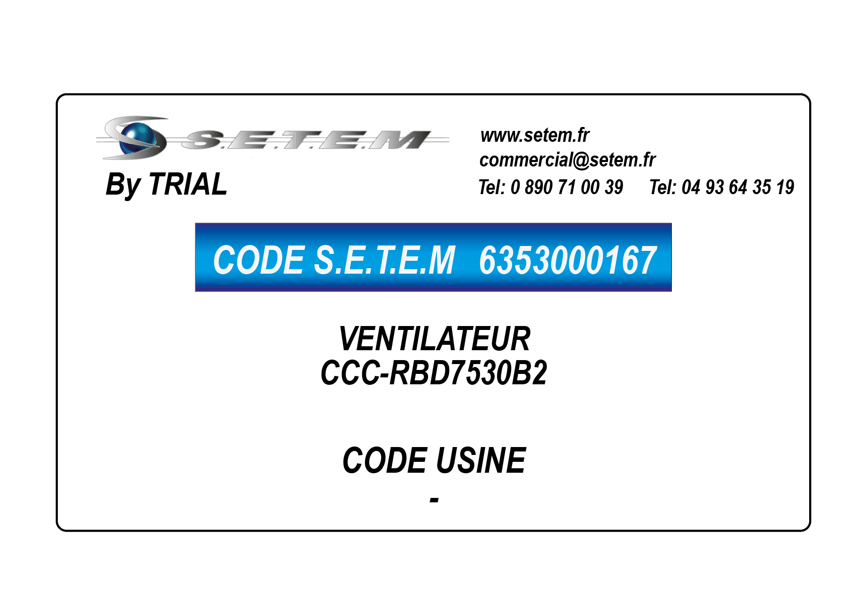 VENTILATEUR CCC-RBD7530B2