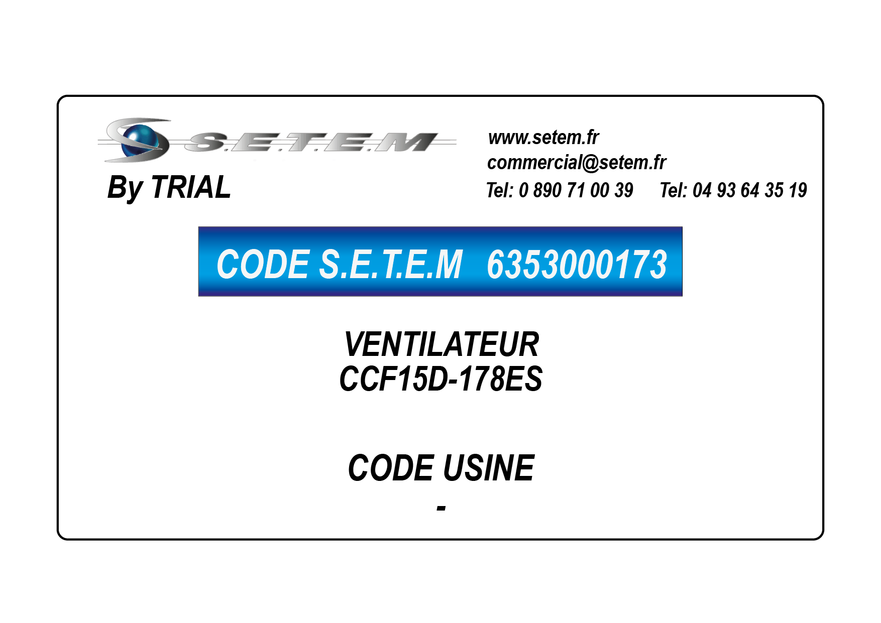 VENTILATEUR CCF15D-178ES